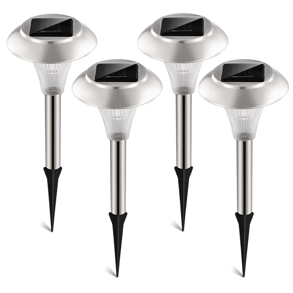 Outdoor Solar Garden Lights Color Changing LED Stainless Steel Lamps For Lawn Patio Waterproof Ener 11