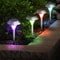 Outdoor Solar Garden Lights Color Changing LED Stainless Steel Lamps For Lawn Patio Waterproof Ener 12