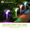 Outdoor Solar Garden Lights Color Changing LED Stainless Steel Lamps For Lawn Patio Waterproof Ener 4