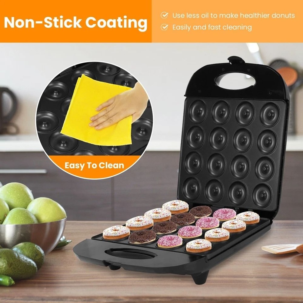 Home NonStick Coating Mini Donut Maker Heating Fast Donut Production Perfect For Busy Mornings 5