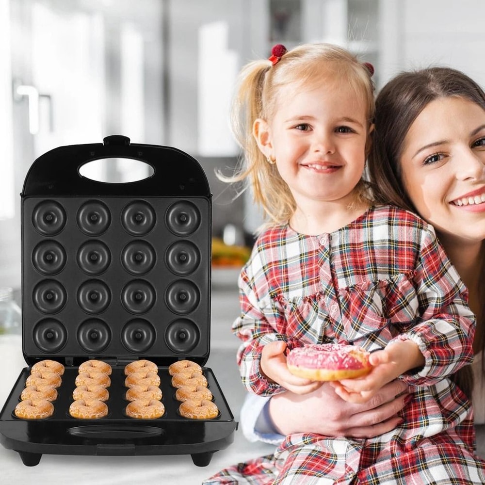 Home NonStick Coating Mini Donut Maker Heating Fast Donut Production Perfect For Busy Mornings 7