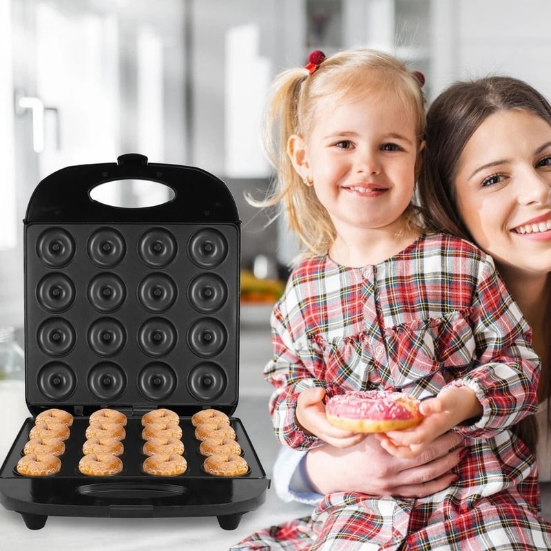 Home NonStick Coating Mini Donut Maker Heating Fast Donut Production Perfect For Busy Mornings 7
