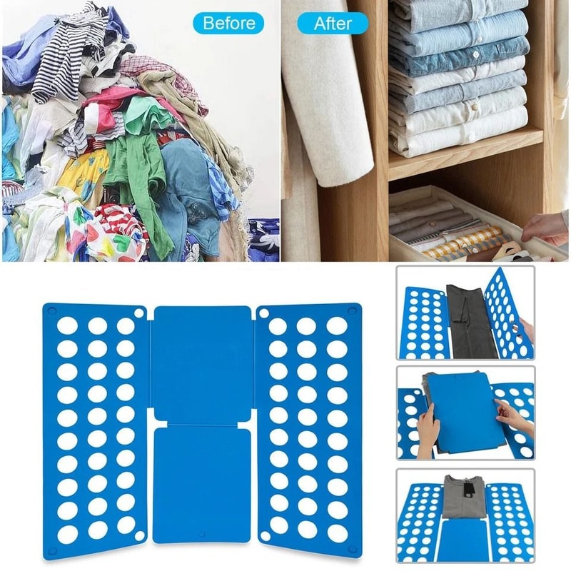 Folding Board For Laundry Clothes Organizer Fast Fold Flip For TShirts Pants Adult Clothes Folder 3