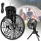 Portable Foldable Camping Tripod Fan Brightness LED Light Hanging Hook Adjustable Angles 0
