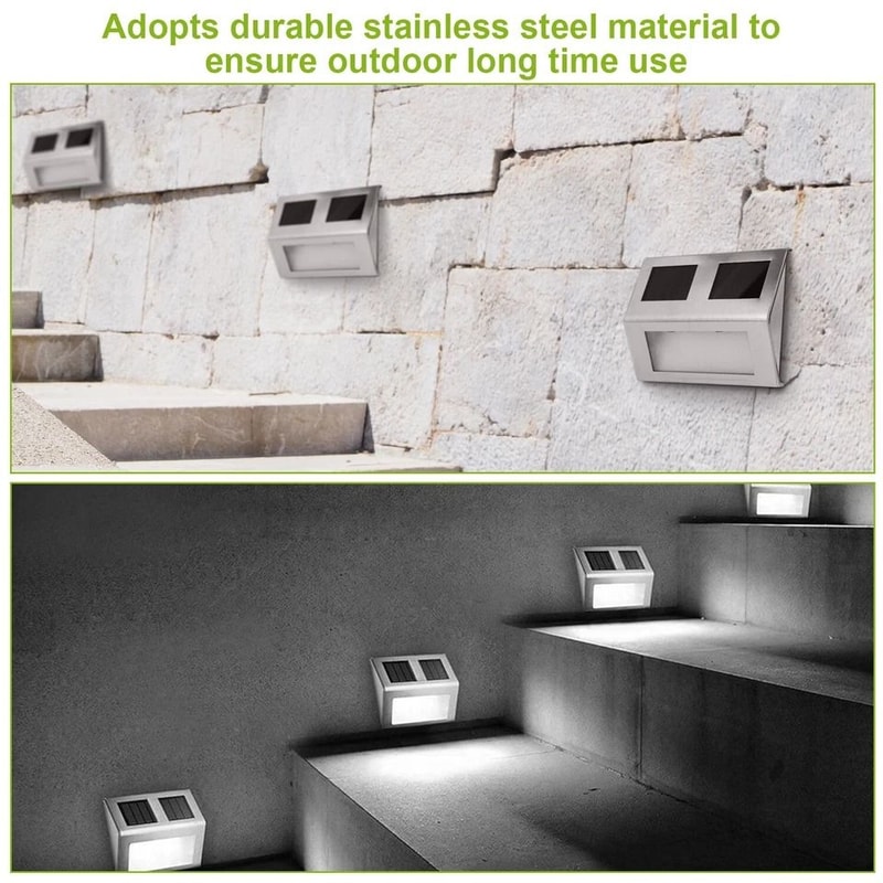 Waterproof Solar Garden Lamp LED Outdoor Stair Step Light Security Solar Fence Light For Yard And L 3