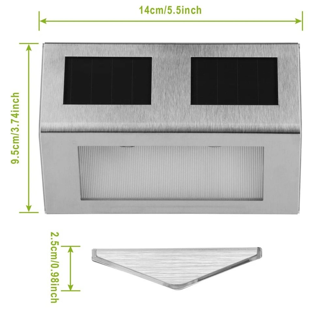 Waterproof Solar Garden Lamp LED Outdoor Stair Step Light Security Solar Fence Light For Yard And L 7