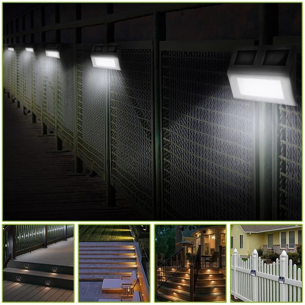 Waterproof Solar Garden Lamp LED Outdoor Stair Step Light Security Solar Fence Light For Yard And L 8