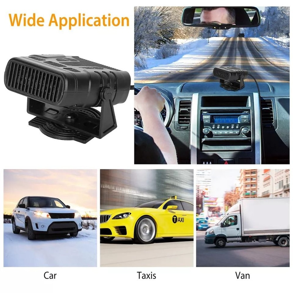 Portable Car Heater Defroster Cooling Fan Windshield Demister Fast Heating 7