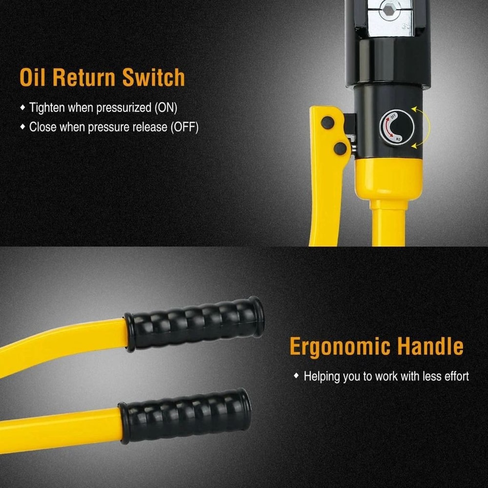 Hydraulic Wire Crimper Ton Crimping Tool Set For Battery Cables Copper Aluminum Terminals 5