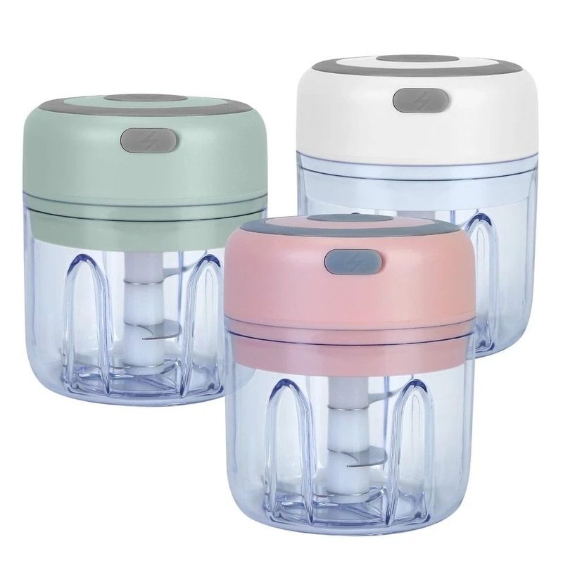 USB Rechargeable Electric Garlic Chopper Onion Meat Grinder Mincer Blender Mixer For Easy Food Prep 3