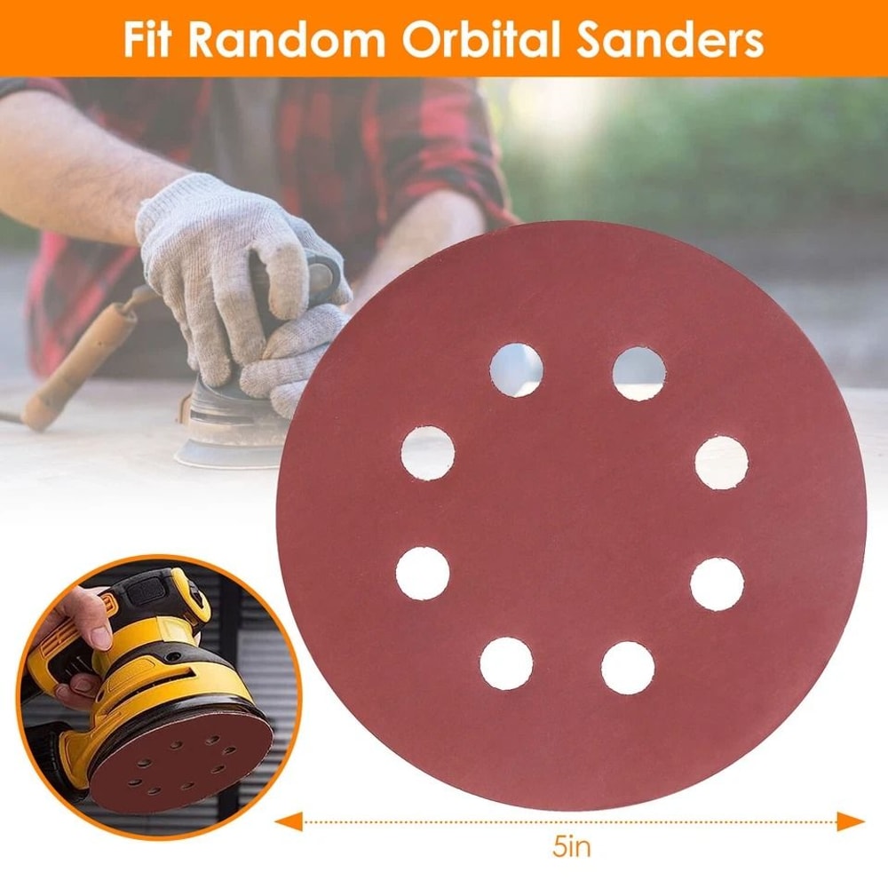 Sanding Discs Round Sandpapers Grit For Random Orbital Sanders Universal Compatibility 9