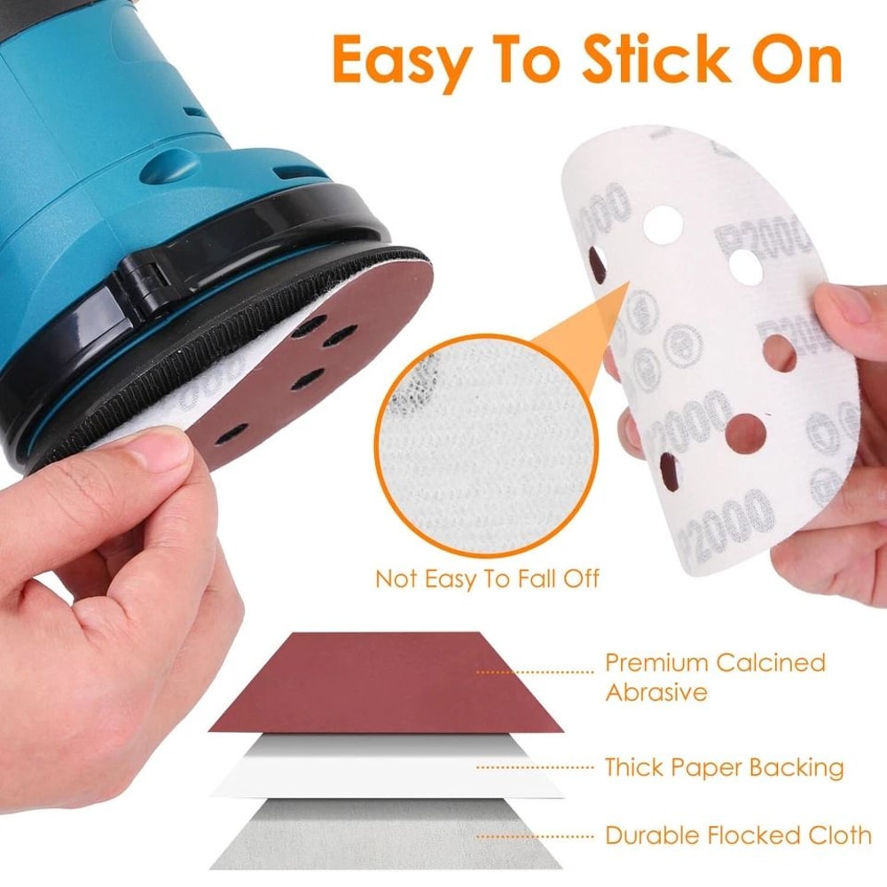 Sanding Discs Round Sandpapers Grit For Random Orbital Sanders Universal Compatibility 10