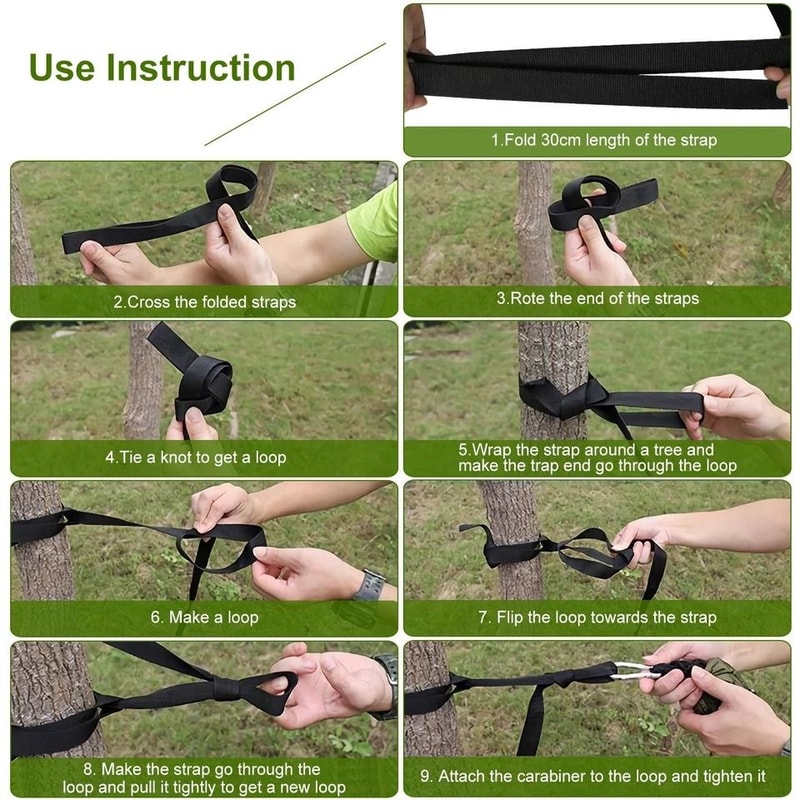 LoadBearing Outdoor Hammock Nylon Hanging Swing For Camping Bed With Mosquito Net 2