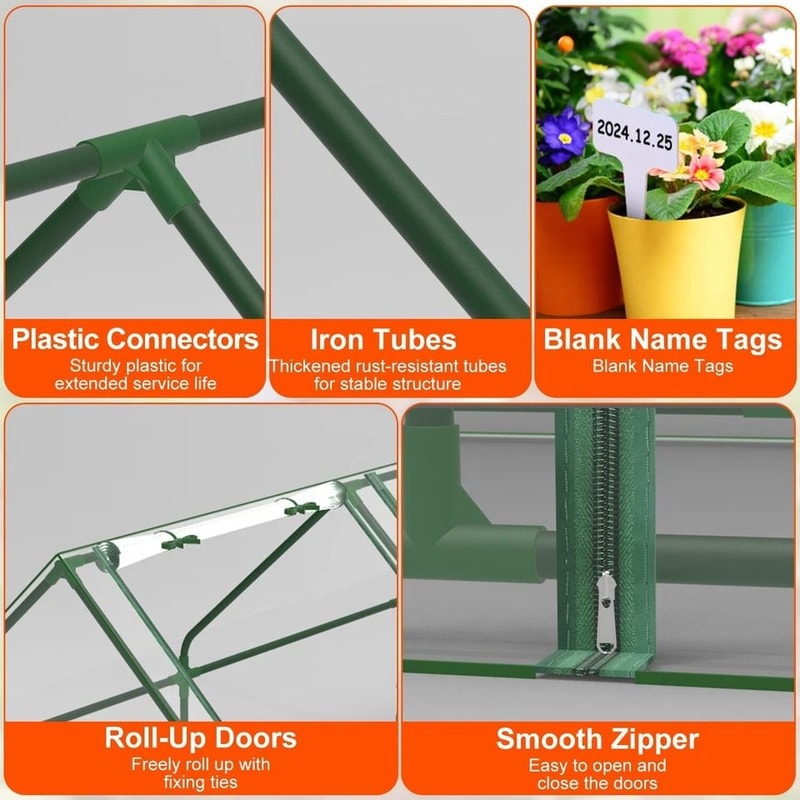 Outdoor Mini Greenhouse With Zipper Portable PVC Hot House For Plants Waterproof UVProof Outdoor Gr 3
