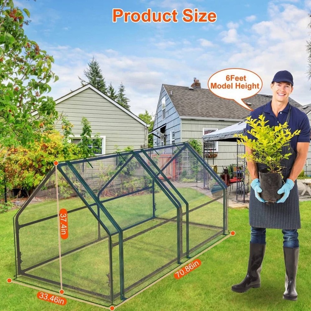 Outdoor Mini Greenhouse With Zipper Portable PVC Hot House For Plants Waterproof UVProof Outdoor Gr 8