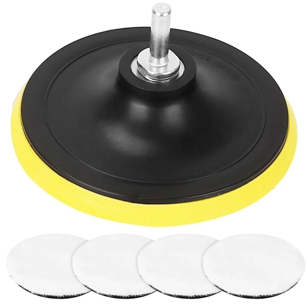Polishing Pad Wool Wheel Mop Kit For Car Polisher Buffing Pads Drill Adapter 2