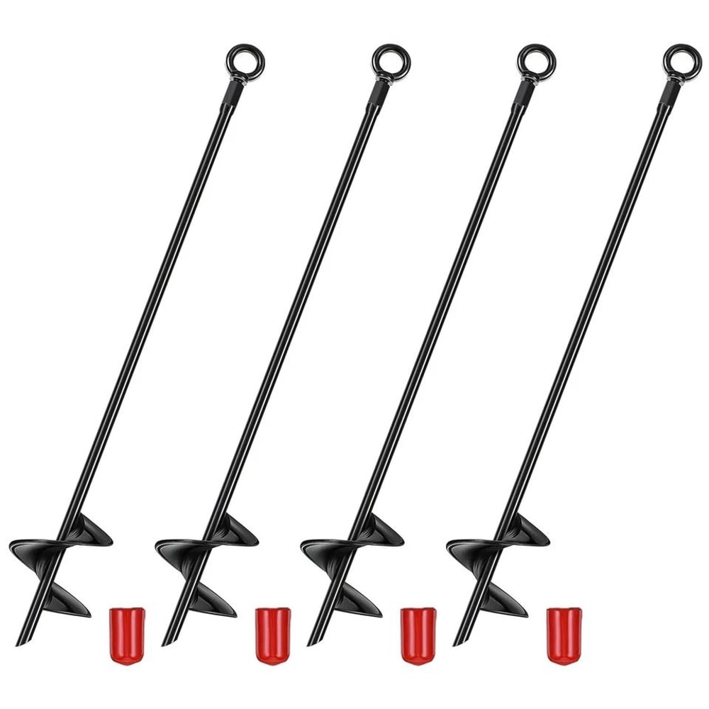 Heavy Duty Ground Anchor Stakes Earth Auger Helix For Tent Tie Down Spiral Stake For Secure Soil Di 0