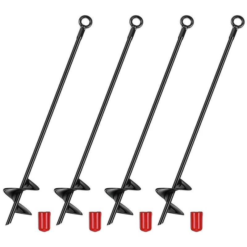 Heavy Duty Ground Anchor Stakes Earth Auger Helix For Tent Tie Down Spiral Stake For Secure Soil Di 0