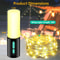 USB Rechargeable LED Flashlight Camping Tent Light Portable Lantern Lamp String Light For Outdoor A 6