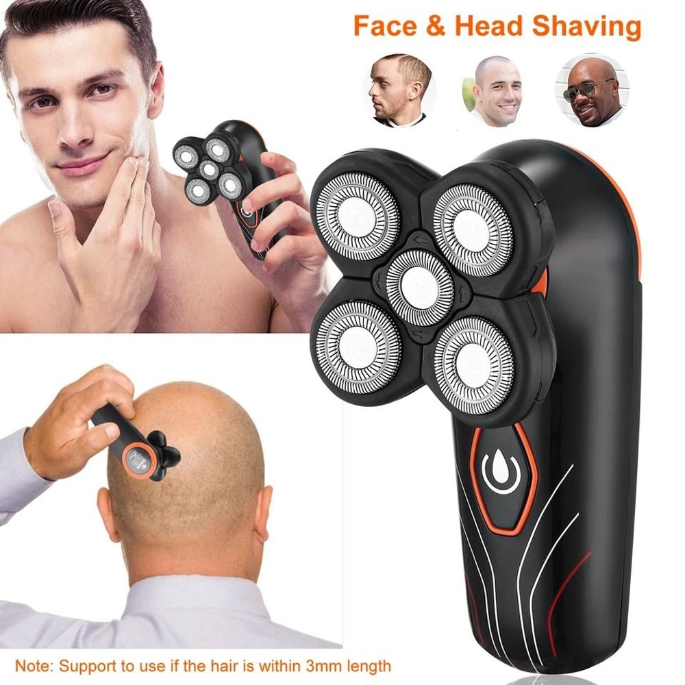 Rotary Electric Shaver Bald Head Beard Trimmer Shaving Razor For Men 7