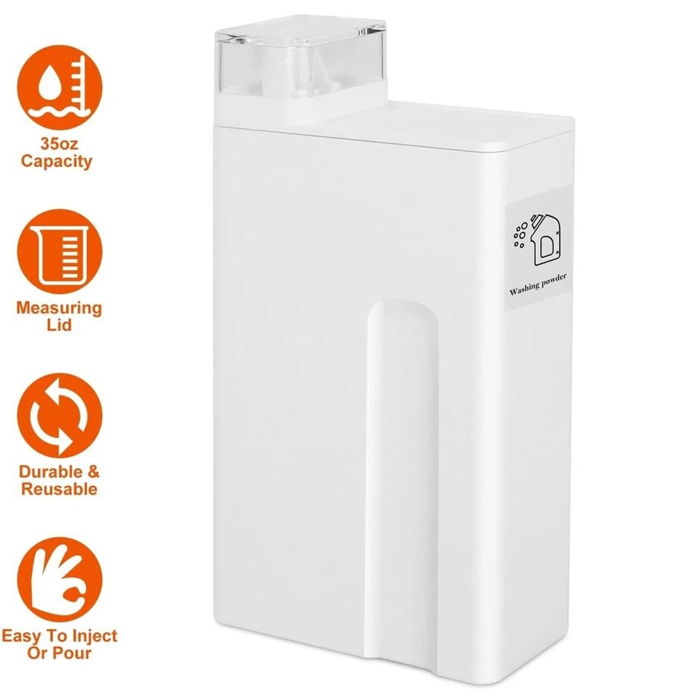 Laundry Whitener Dispenser Bottle Storage Container With Stickers Perfect For Detergent And Liquid 3