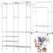 Clothing Garment Rack Metal Clothes Organizer Closet Storage Shelf For Shoes Pillows And Coats In B 0