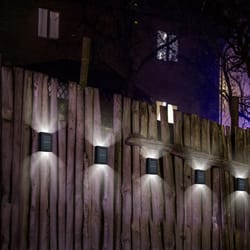 solar deck lights outdoor led, garden patio pathway lamps, waterproof stairs step fence lights