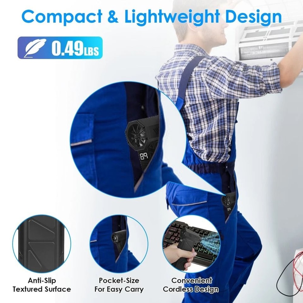 Cordless Air Blower Compressed Air Duster Vacuum Cleaner Fast Charging LED Light Tool For Cleaning 6