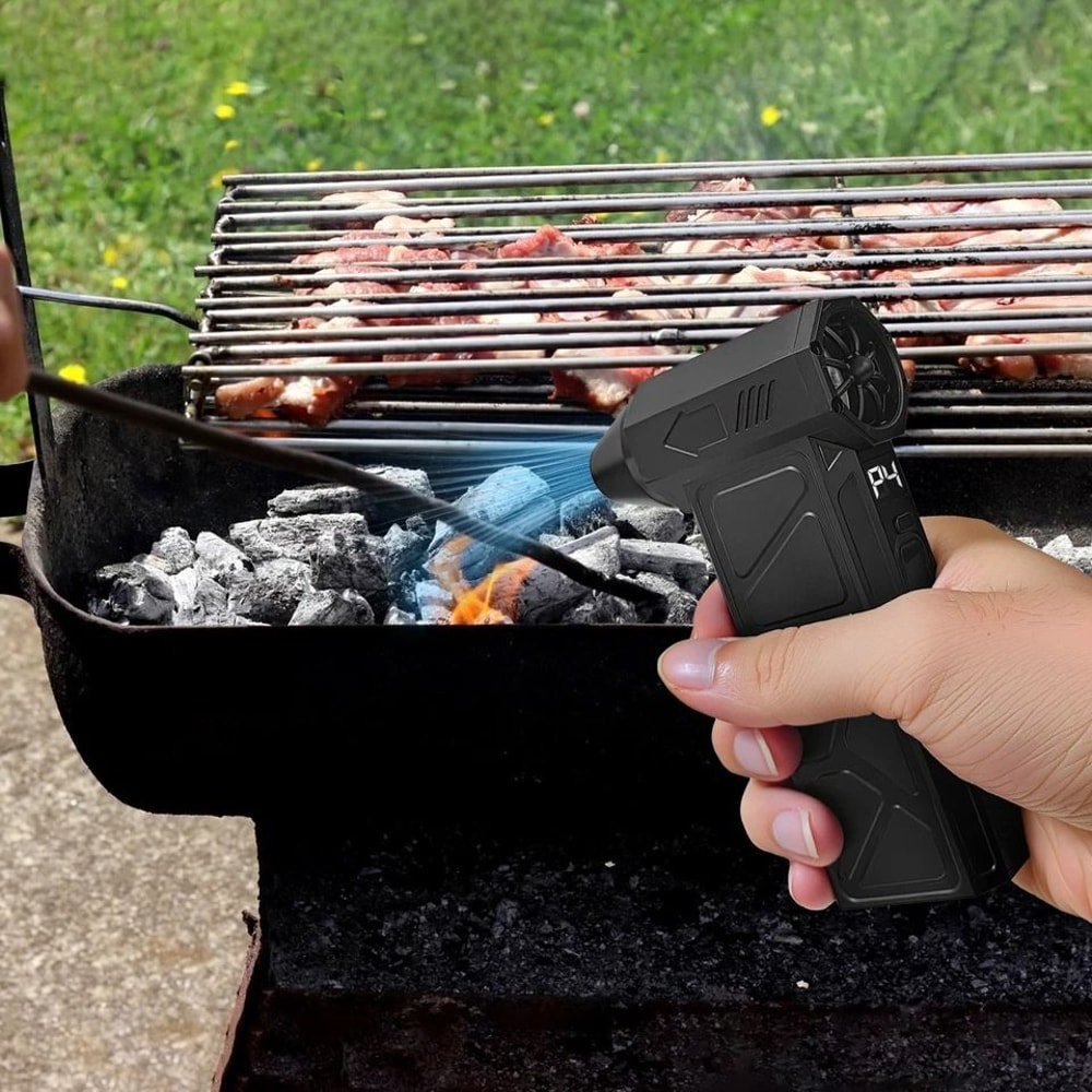 Cordless Air Blower Compressed Air Duster Vacuum Cleaner Fast Charging LED Light Tool For Cleaning 8