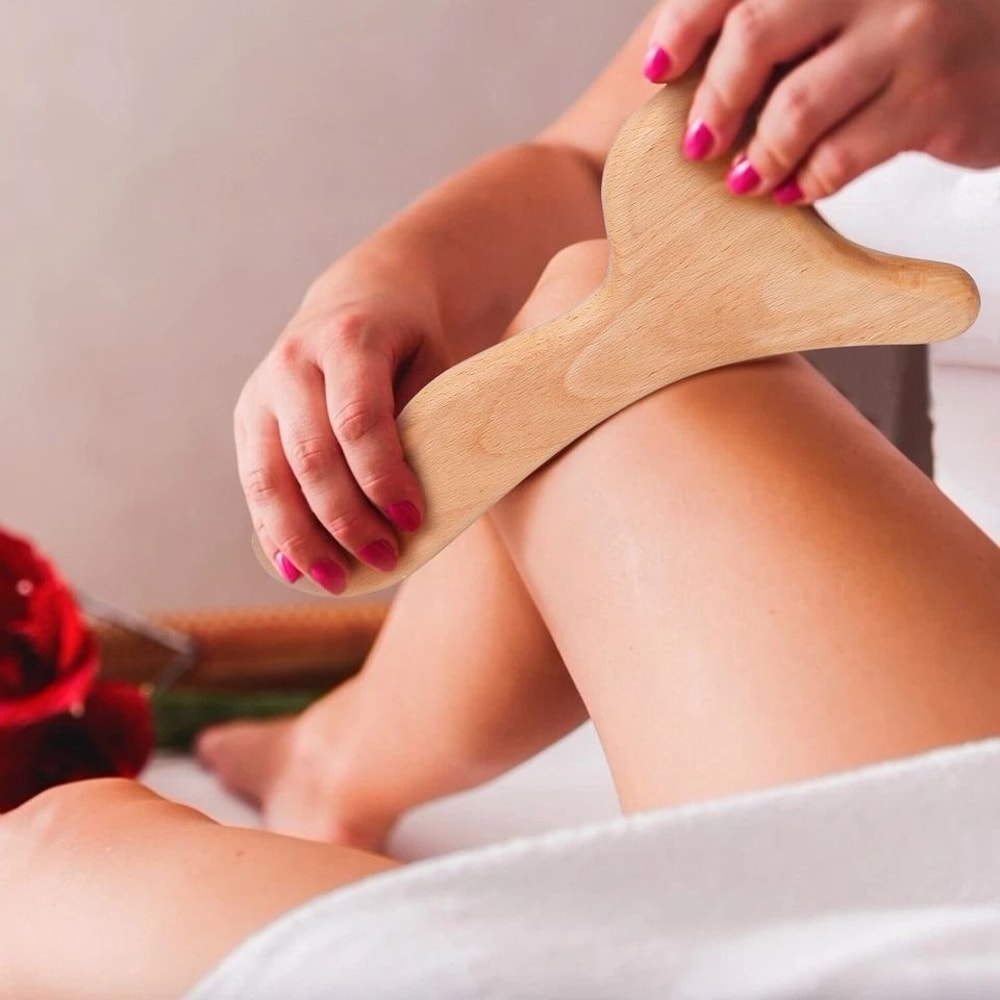 Wooden Lymphatic Drainage Paddle Therapy Scraping Massager Body Sculpting Tool Natural Wooden Massa 0