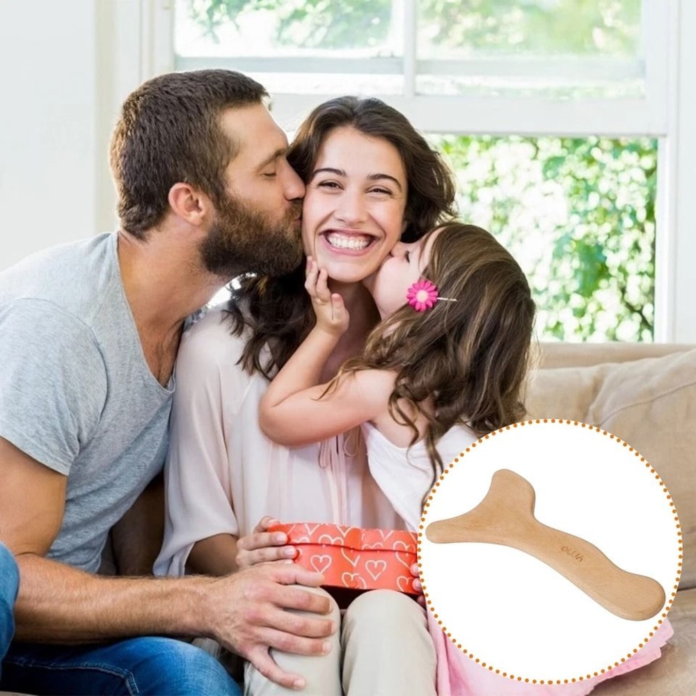 Wooden Lymphatic Drainage Paddle Therapy Scraping Massager Body Sculpting Tool Natural Wooden Massa 2