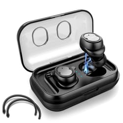 true wireless earbuds, mini touch control, waterproof, stereo headset, bluetooth , noise-canceling