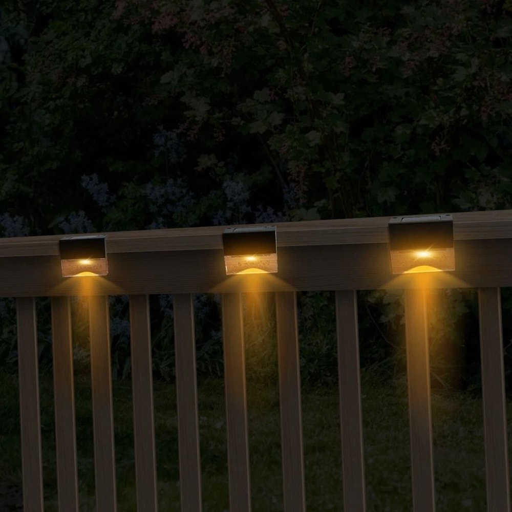 Solar Powered LED Deck Lights RGB Garden Pathway Patio Fence Lamp Waterproof Ideal For Outdoor Deco 5