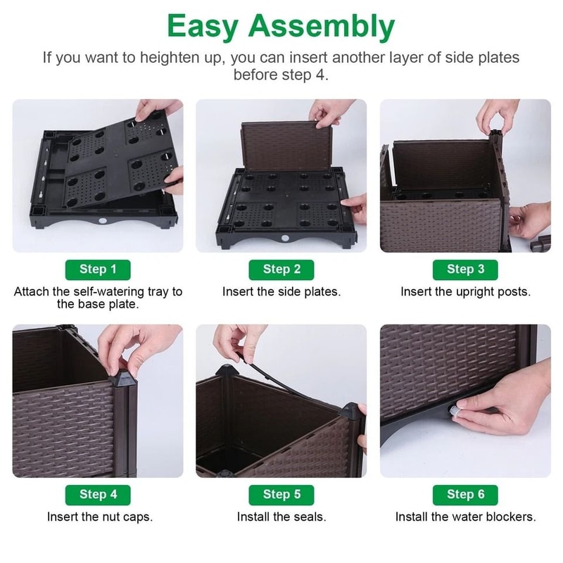 Elevated Planter Bin Raised Garden Bed Box For Patio Balcony Garden Plant Growth Box For Fresh Vege