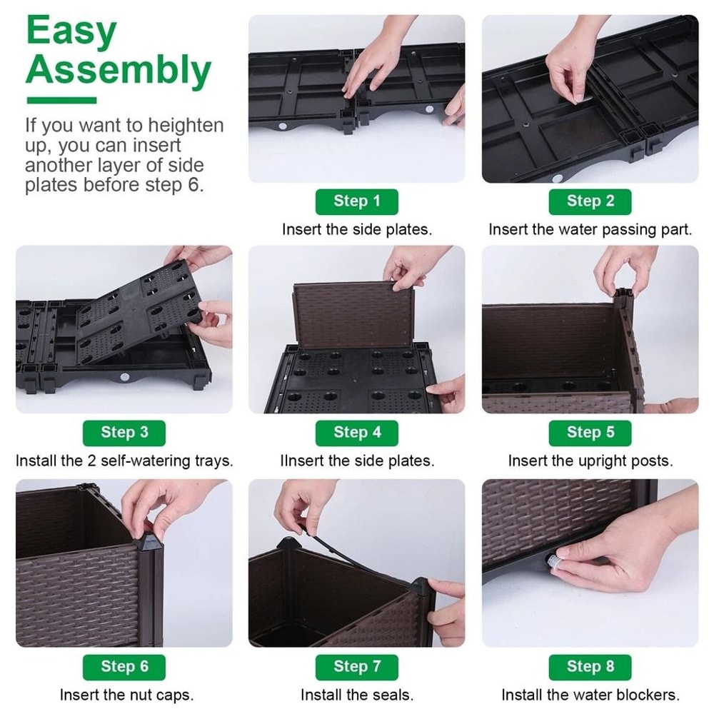 Elevated Planter Bin Raised Garden Bed Box For Patio Balcony Garden Plant Growth Box For Fresh Vege