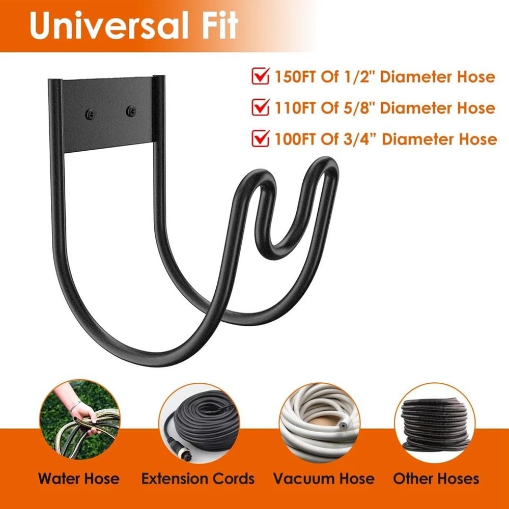 Stainless Steel Hose Holder Hose Rack Heavy Duty Hose Reel Organizer For Yard Outdoor Wall Mounted 8