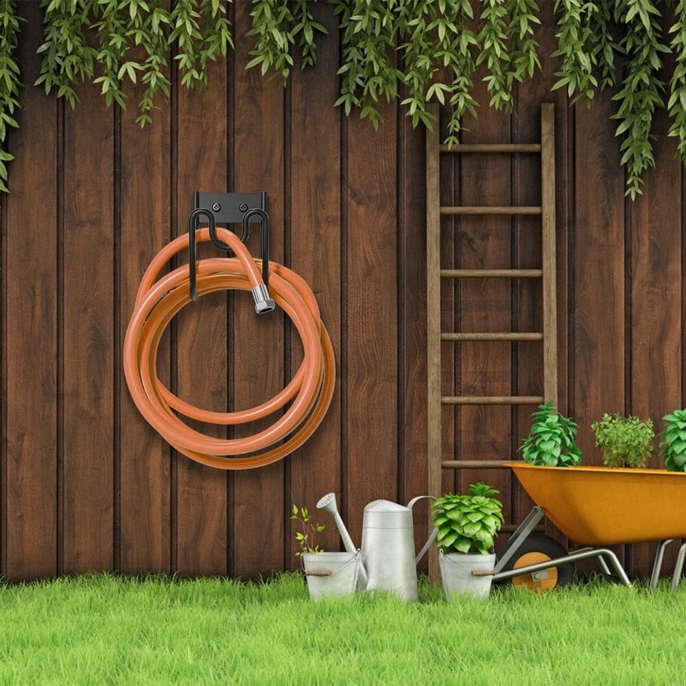 Stainless Steel Hose Holder Hose Rack Heavy Duty Hose Reel Organizer For Yard Outdoor Wall Mounted 1