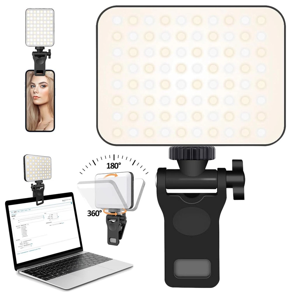 LED Selfie Phone Light Clip On Light For Phone Laptop Lighting Modes Adjustable Brightness 2
