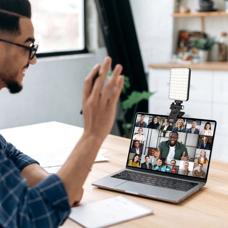 LED Selfie Phone Light Clip On Light For Phone Laptop Lighting Modes Adjustable Brightness 3