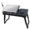 Laptop Tray Desk Foldable Stand With Cooling Fan LED Light Ergonomic Desk Stand For Bed Sofa And T 0
