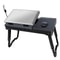 Laptop Tray Desk Foldable Stand With Cooling Fan LED Light Ergonomic Desk Stand For Bed Sofa And T 0
