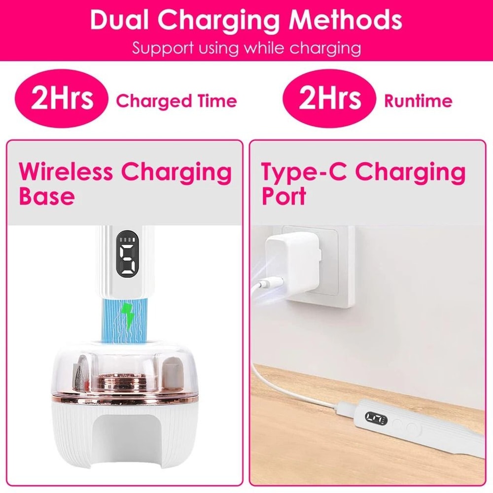 Electric Nail Drill Set UV Dryer Base RPM For Acrylic Gel Nails Professional Nail Care Kit 5