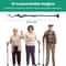 Heavy Duty Walking Cane For Seniors Black Posture Stick Adjustable Hiking Cane Walking Aid For Old 8