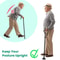 Heavy Duty Walking Cane For Seniors Black Posture Stick Adjustable Hiking Cane Walking Aid For Old 5