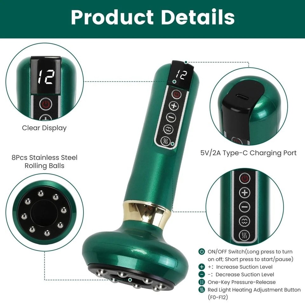 Anti Cellulite Massager Portable Vacuum Massager With Level Suction Cupping Kit For Skin Beauty New 8