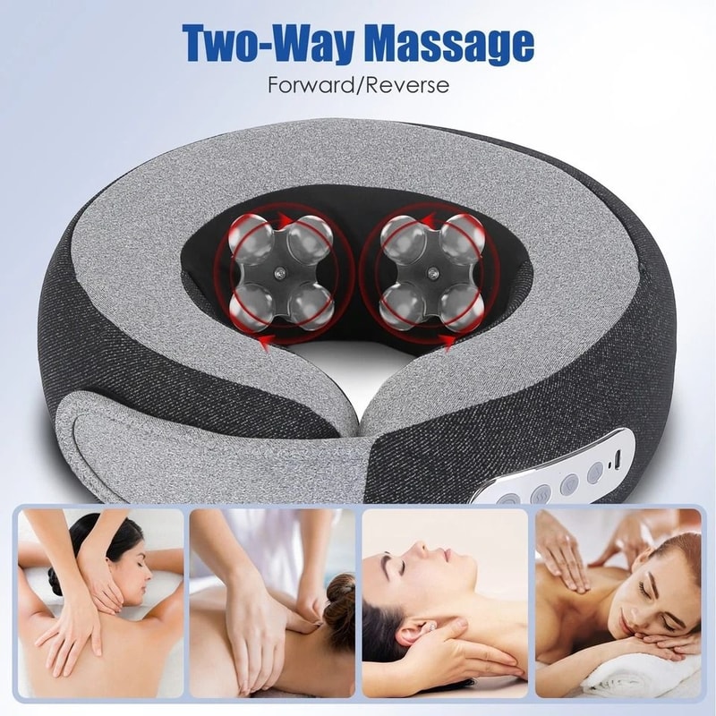 Massager Pillow With Heat Electric Neck Pillow Shiatsu Neck Massage With Memory Foam 5