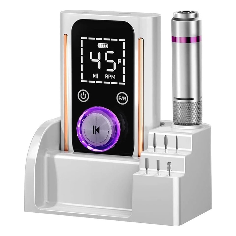 HighSpeed Electric Nail Drill RPM Bits Nail Drill Machine With Waist Clip 0