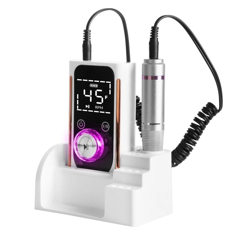 HighSpeed Electric Nail Drill RPM Bits Nail Drill Machine With Waist Clip 2