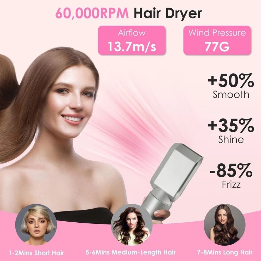 Hair Dryer Brush Volumizer Curler Automatic Wrap Style Straightener Styling Tool Fast Drying For Al 9