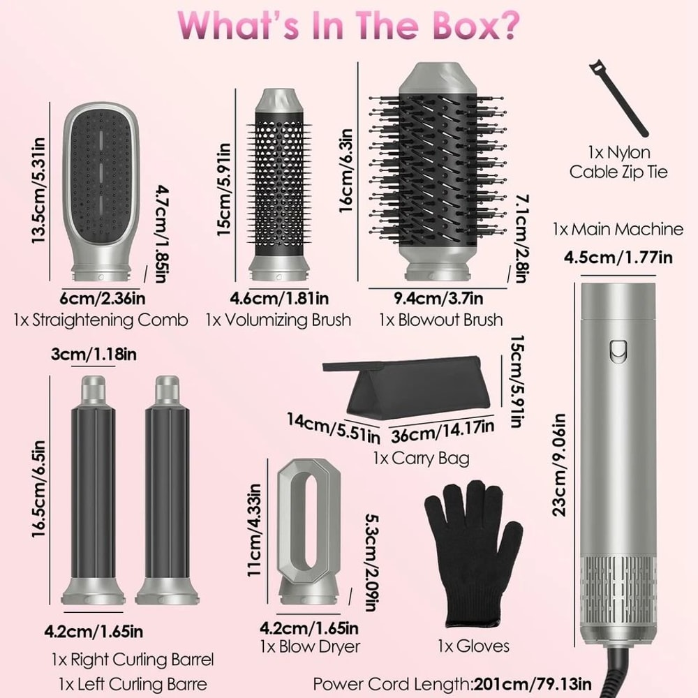 Hair Dryer Brush Volumizer Curler Automatic Wrap Style Straightener Styling Tool Fast Drying For Al 11